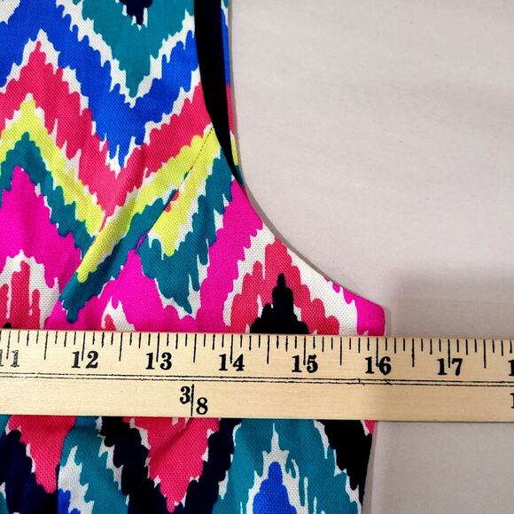 Lilly Pulitzer Size 4 Chevron Sherlynn Hearts A Flutter dress Sleeveless #699 - Picture 10 of 11